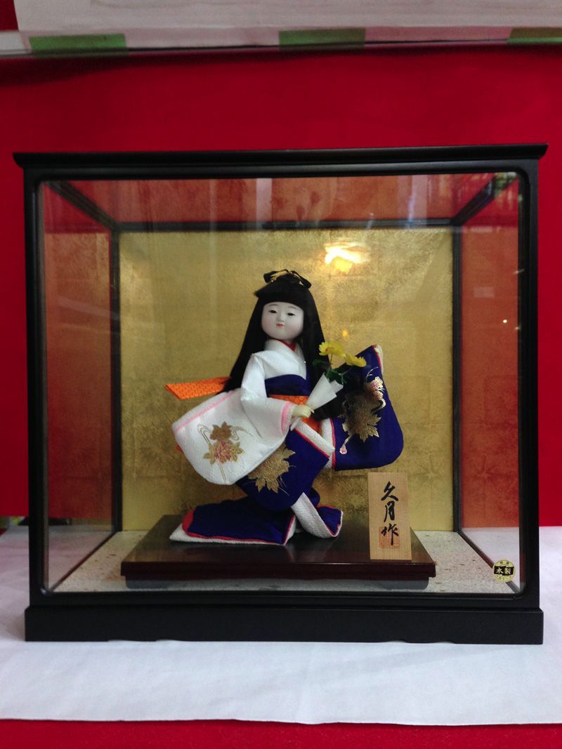 セール！・ 雛人形　久月作　ひな人形　ケース入り　浮世人形　花娘 極美品