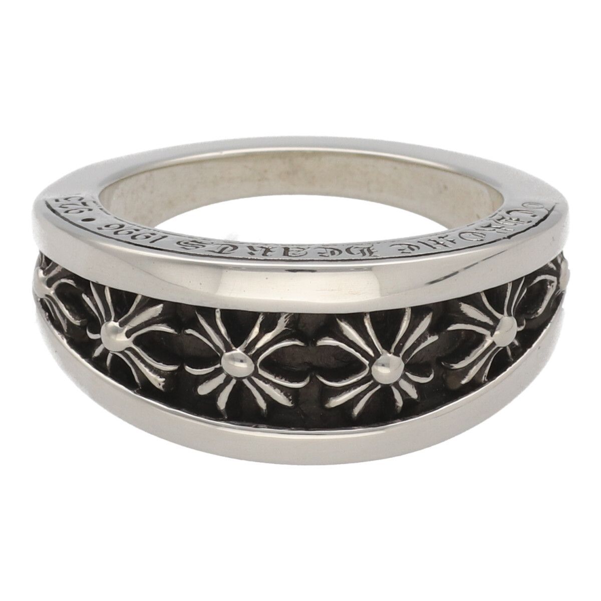 中古】 CHROME HEARTS クロムハーツ ナローV バンド CHプラス リング 