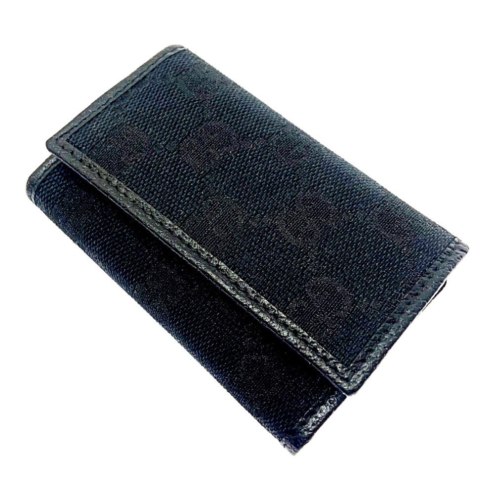中古】【箱付き】 GUCCI グッチ 04564・0416 GGキャンバス レザー 6連