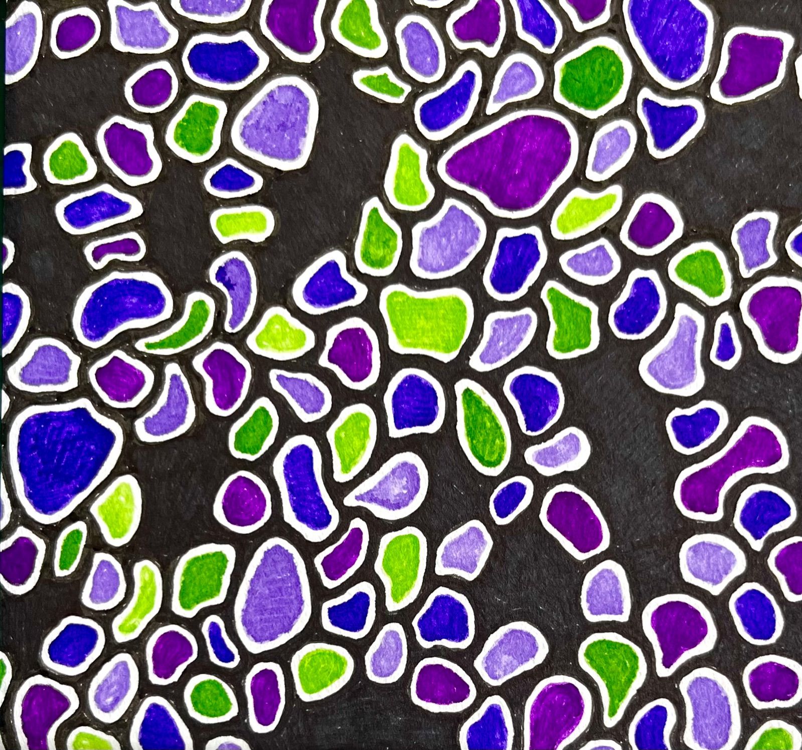 絵画 インテリア 水彩画 額絵 花の絵 クレマチス パープル atamed.com.br