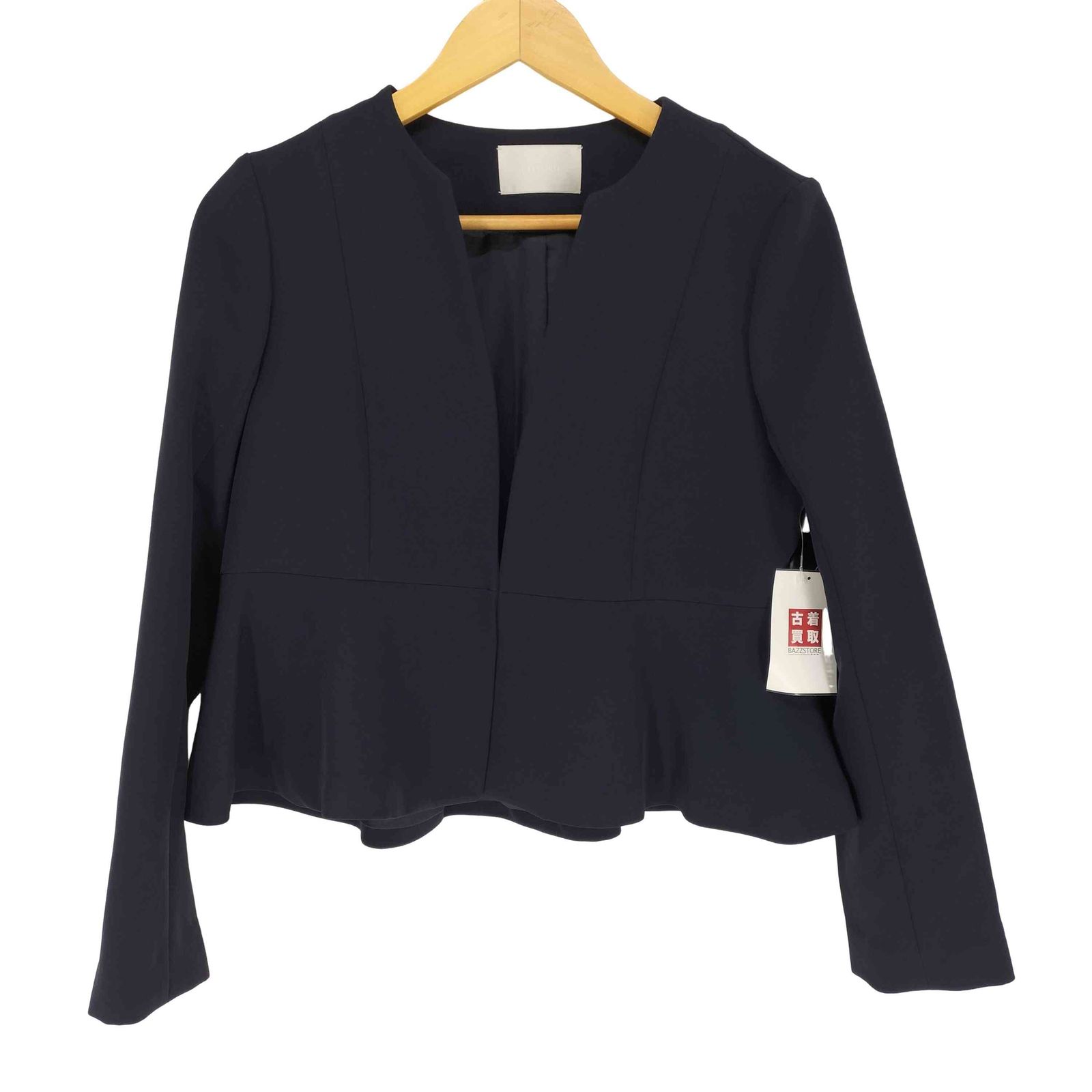 セルフォード CELFORD 23AW ネイビーノーカラーペプラム