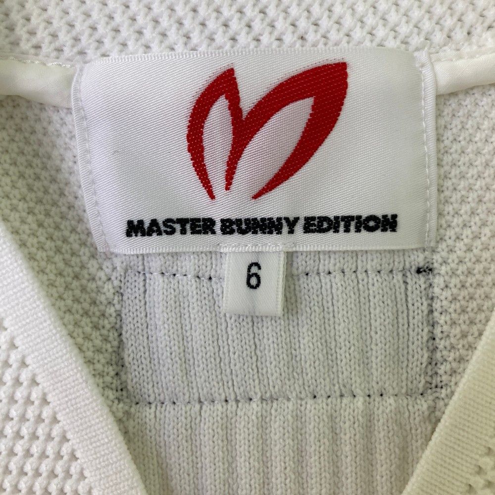 サイズ：6 MASTER BUNNY EDITION マスターバニーエディション  ニット切替 ジップベスト  ホワイト系 [240101429329] ゴルフウェア メンズ ストスト サイズ：6 MASTER BUNNY EDITION マスターバニーエディション