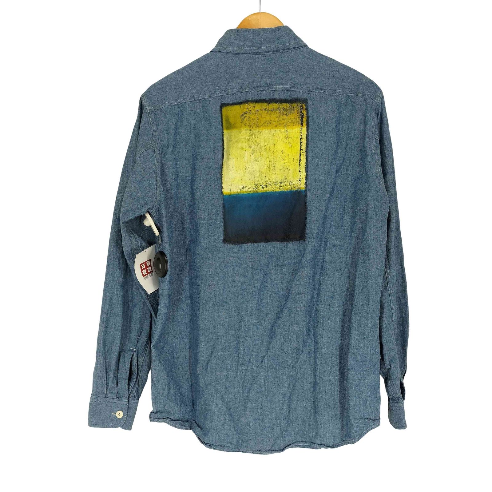ユーズドフルギ 古着 BLACKBIRD chambray shirt hand painted domestic メンズ 表記無