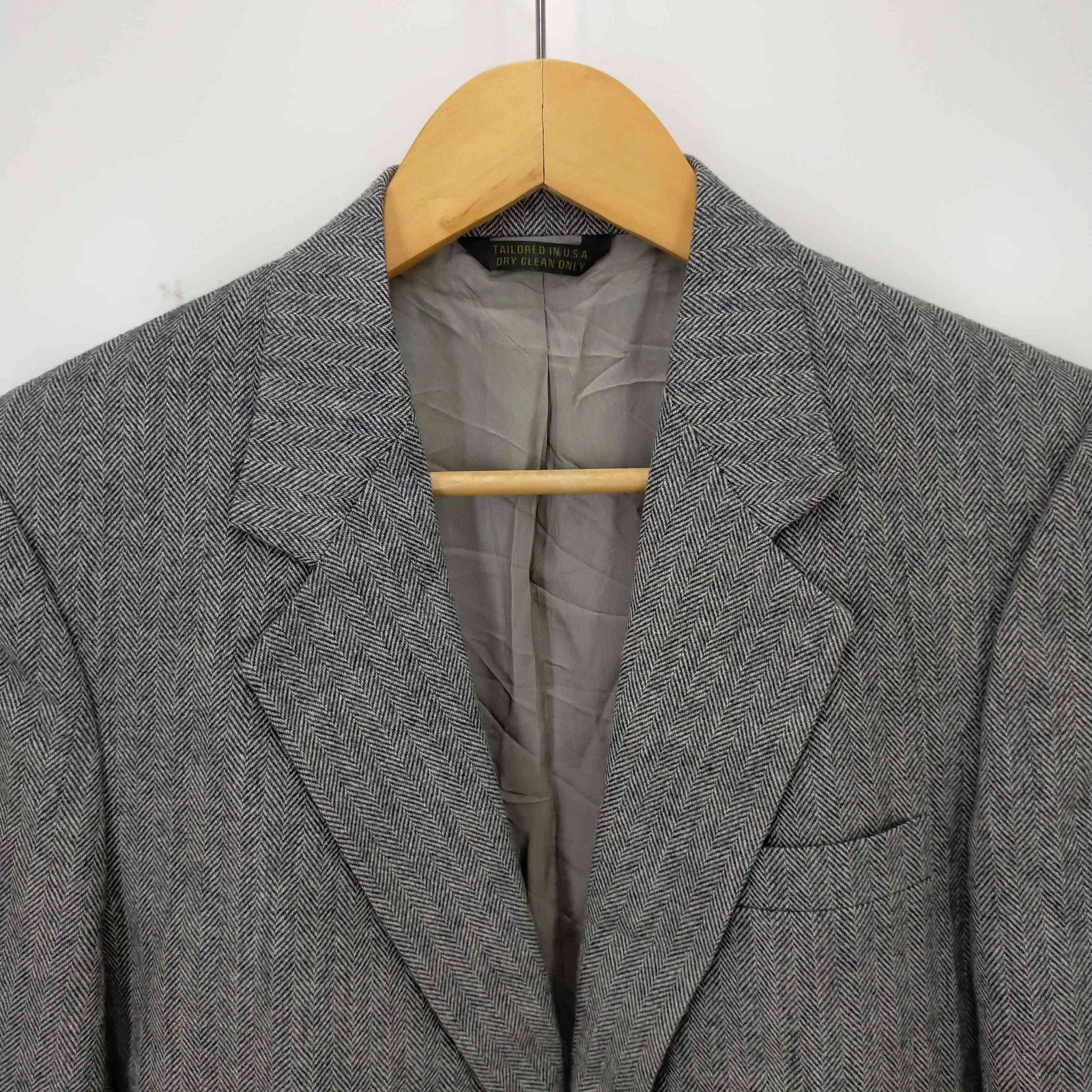 ガント GANT TAILORED IN USA 2B ヘリンボーンテーラードジャケット メンズ  38