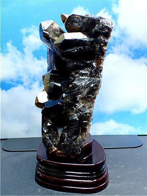AAA級【魔除け】高透明度天然モリオン黒水晶クラスターB82C6/104C44A 約:2160g AAA級【魔除け】◇天然モリオン(黒水晶)クラスター