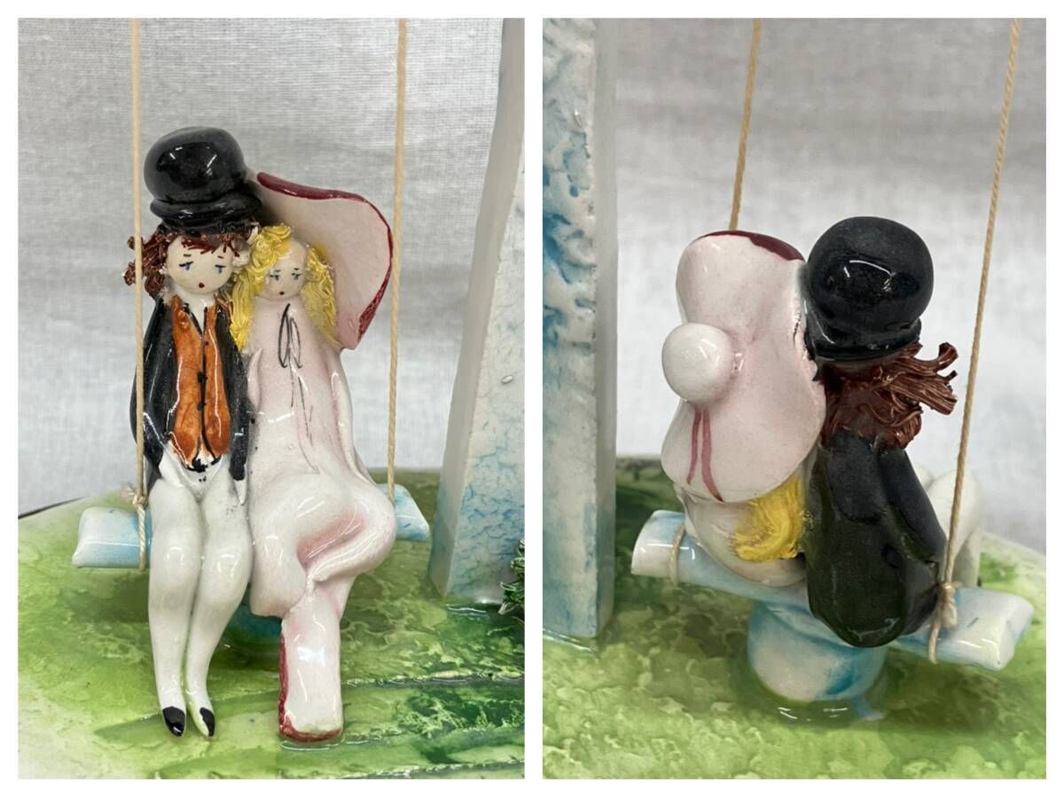 西洋 陶器人形 置物 イタリア製品 pastelceramica パステルチェラミカ