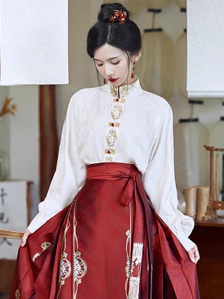 HF-108美しい花刺繍 宮廷風漢服 豪華ドレス コスプレ イベント撮影用