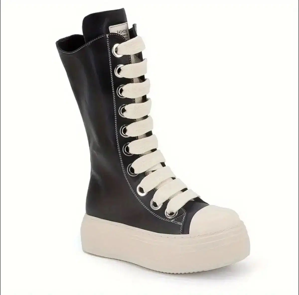 フラットフォーム 厚底 レースアップ スニーカー