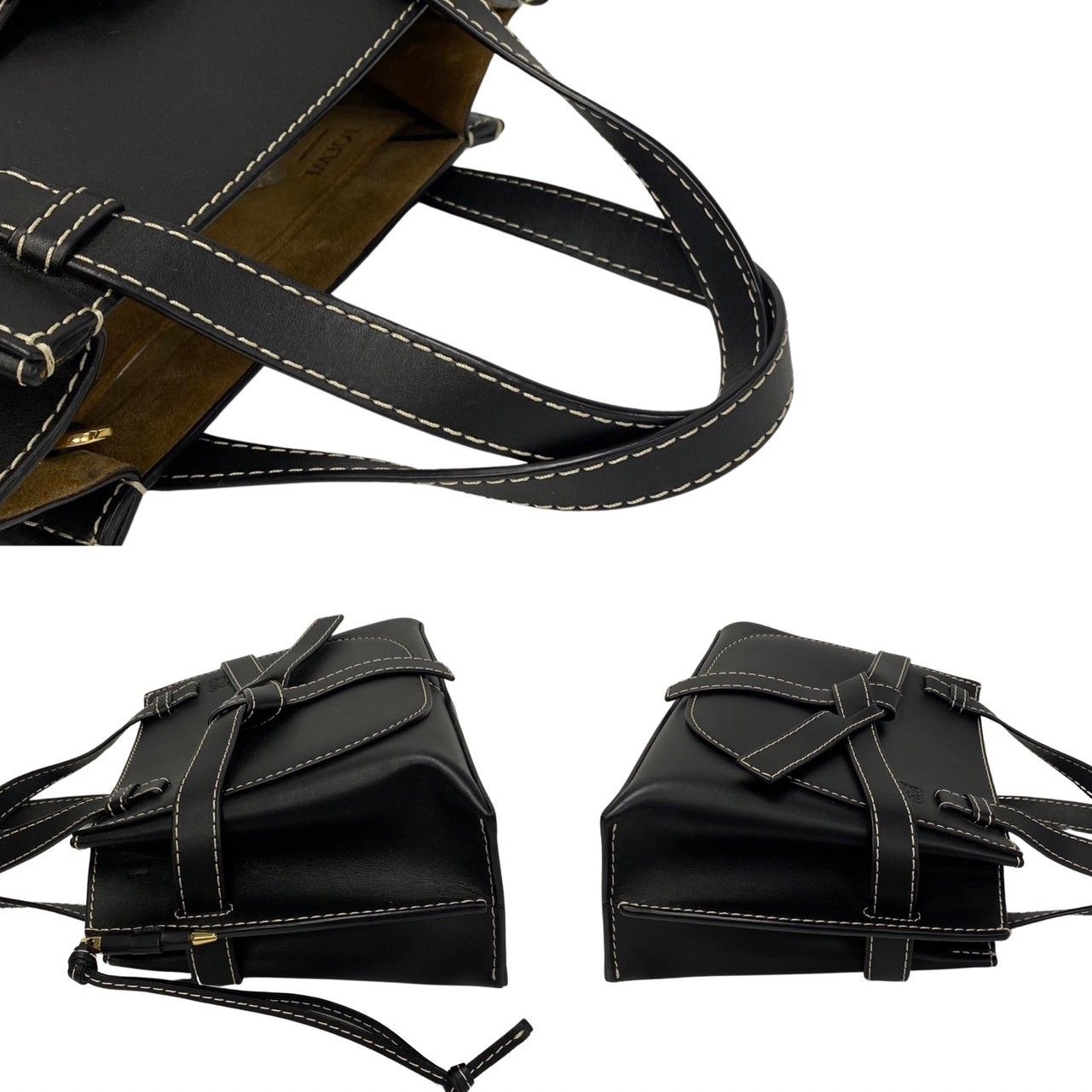 未使用保管品 LOEWE ロエベ ゲート トップハンドル ミニ アナグラム 
