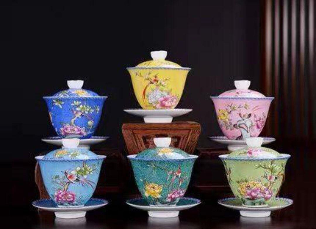 景徳鎮 高級な茶杯6客セット 中国茶器 - 食器