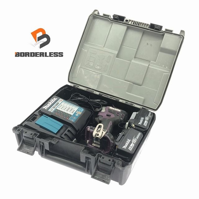 品 makita マキタ 18V 充電式インパクトドライバ TD173DGXAP 紫|パープル バッテリー2個 18V 6.0Ah 充電器 ケース付