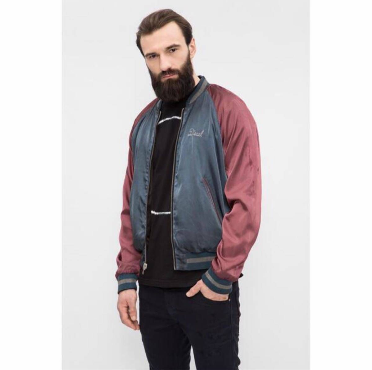 人気】DIESEL ディーゼル スカジャン リバーシブル サテン ベロア 別珍