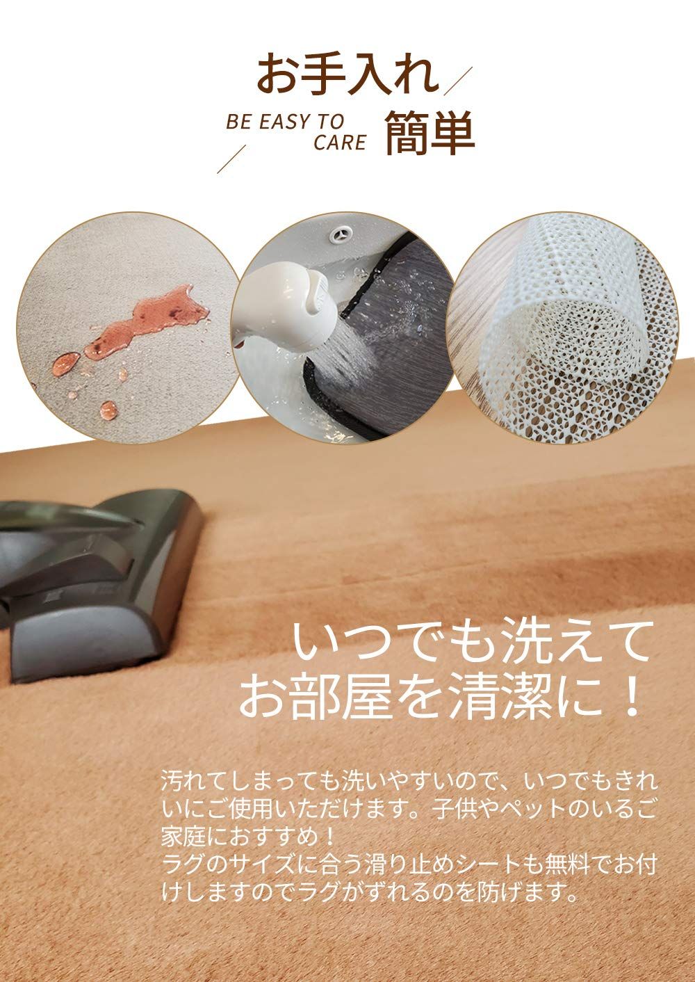 REDREAM カーペット ラグ 洗える 両面 低反発 厚手 防音 冬 ぽかぽか 夏 ひんやり 滑り止めシート付き らぐまっと ホットカーペット 対応 約3畳 じゅうたん グレー 185x235cm 長方形 MARWIL-DEMENAGEMENTS_CH