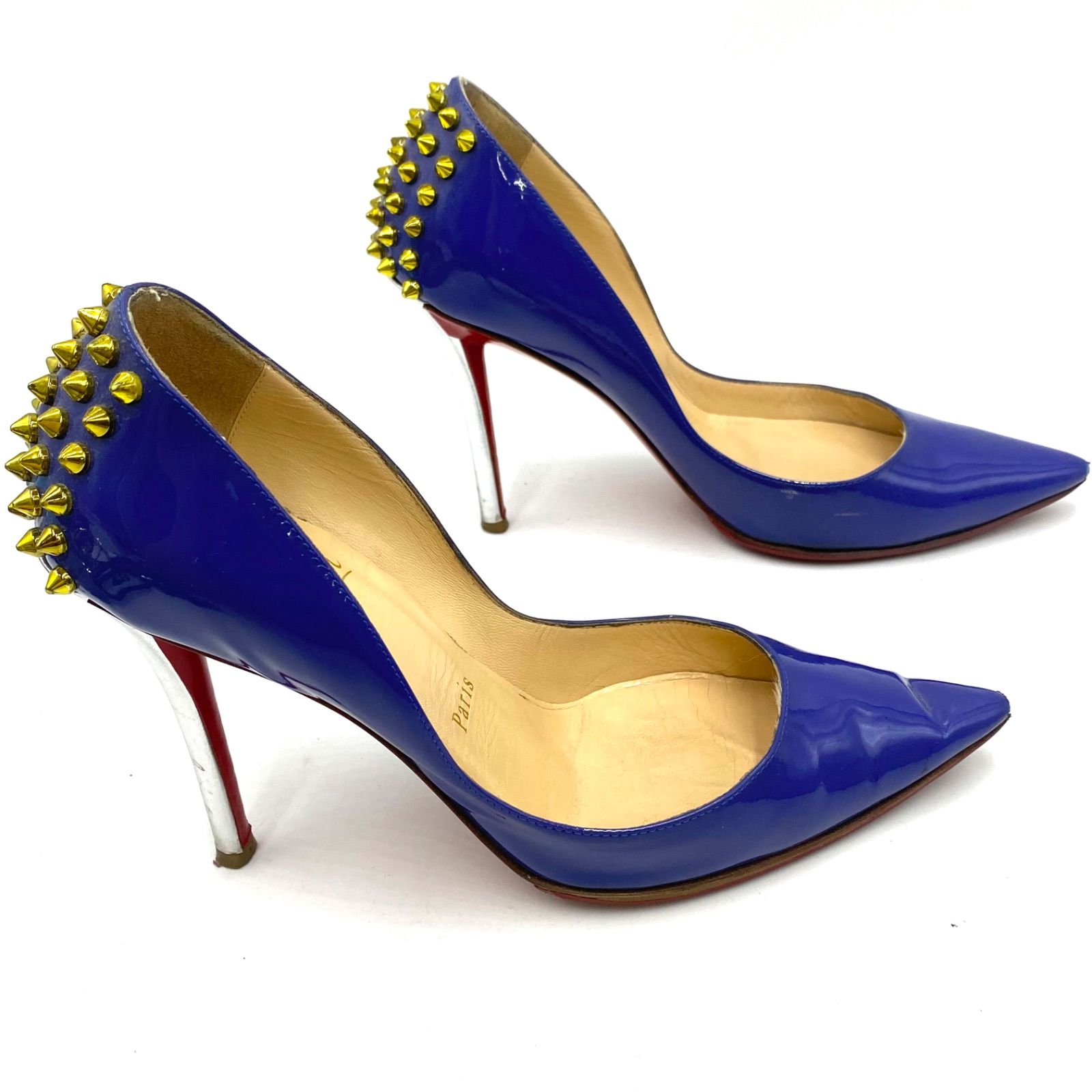 Christian Louboutin クリスチャン ルブタン ハイヒール パンプス ミュール サンダル シューズ スタッズ エナメル パテント 36 1 2 USTAUSTRALIA_COM_AU