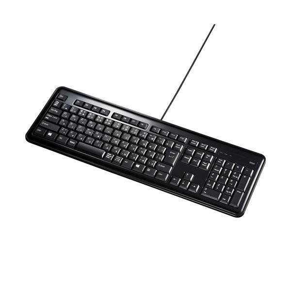 サンワサプライ USBハブ付キーボードブラック SKB-SL21UHBK 1台