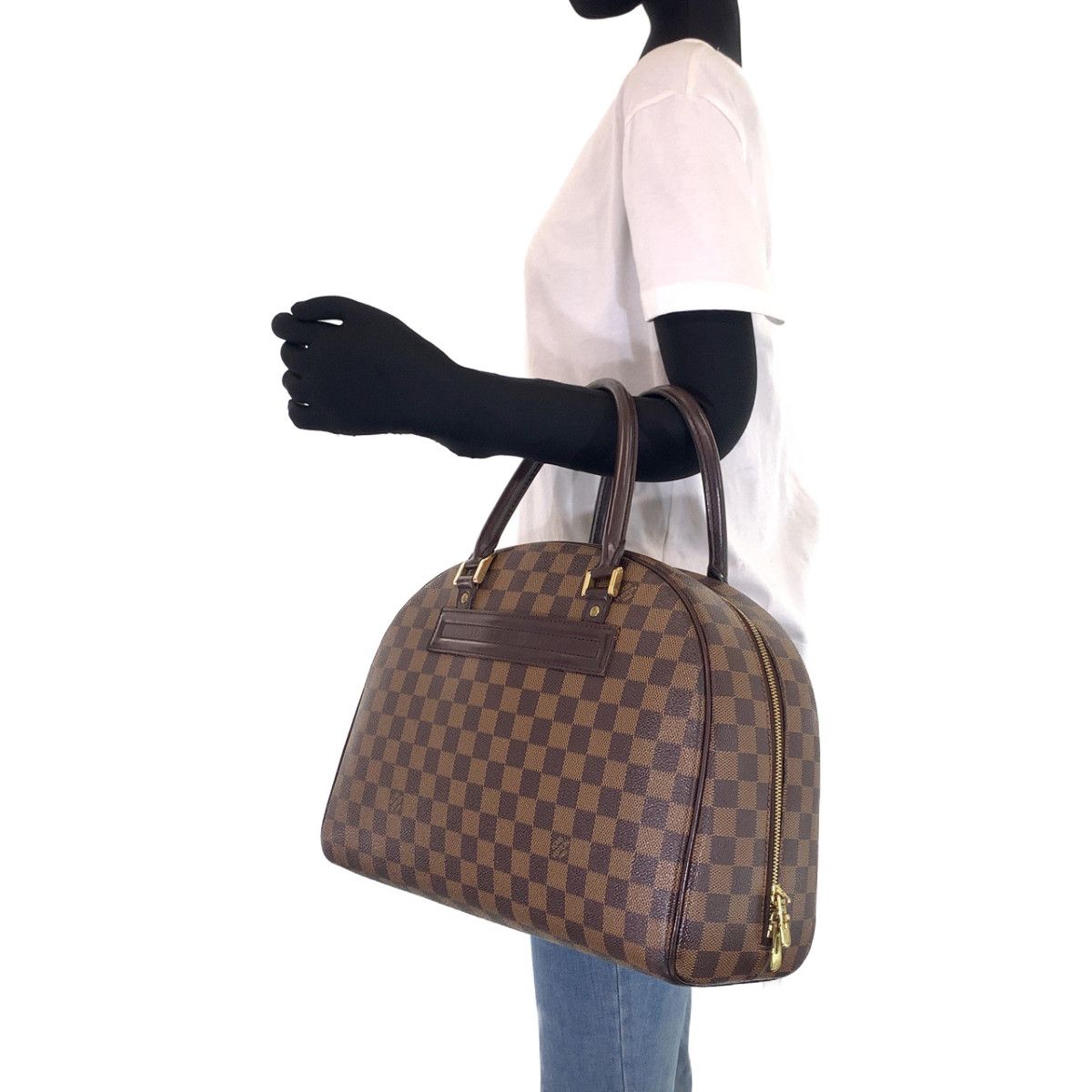 LOUIS VUITTON ルイヴィトン ダミエ ノリータ ブラウン PVCコーティングキャンバス N41455 ハンドバッグ ボストンバッグ  レディース 307273 【中古】【中古】