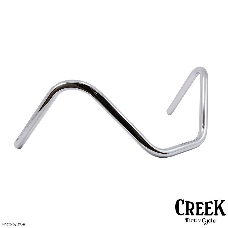 プルバックハンドル/ワイド 1インチ CREEK MOTORCYCLE製