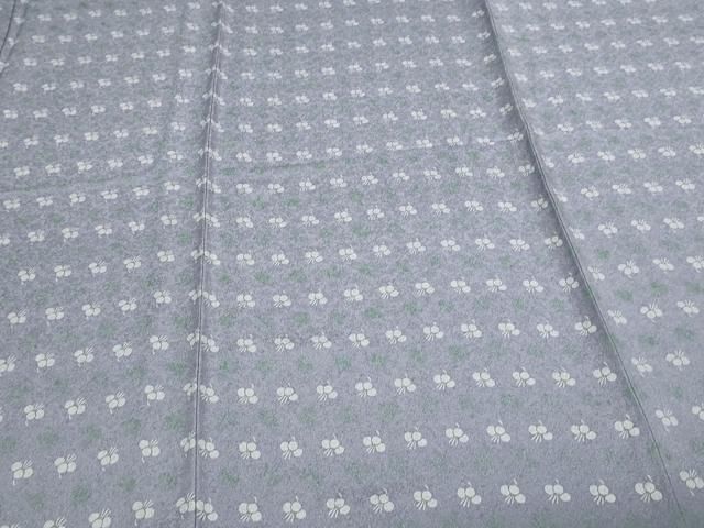 平和屋着物▽ファッションデザイナー コシノアヤコ 小紋 単衣 草花文