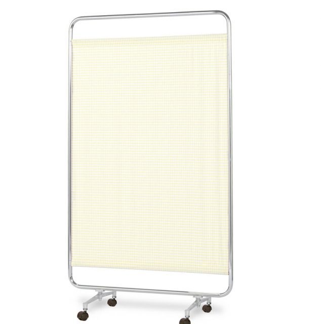 送料無料 日本製 シンプルなスクリーン衝立一本立 幅90cm 高さ153cm AS-90 クロスメディカルスクリーン チェックカーテン S付キャスター脚