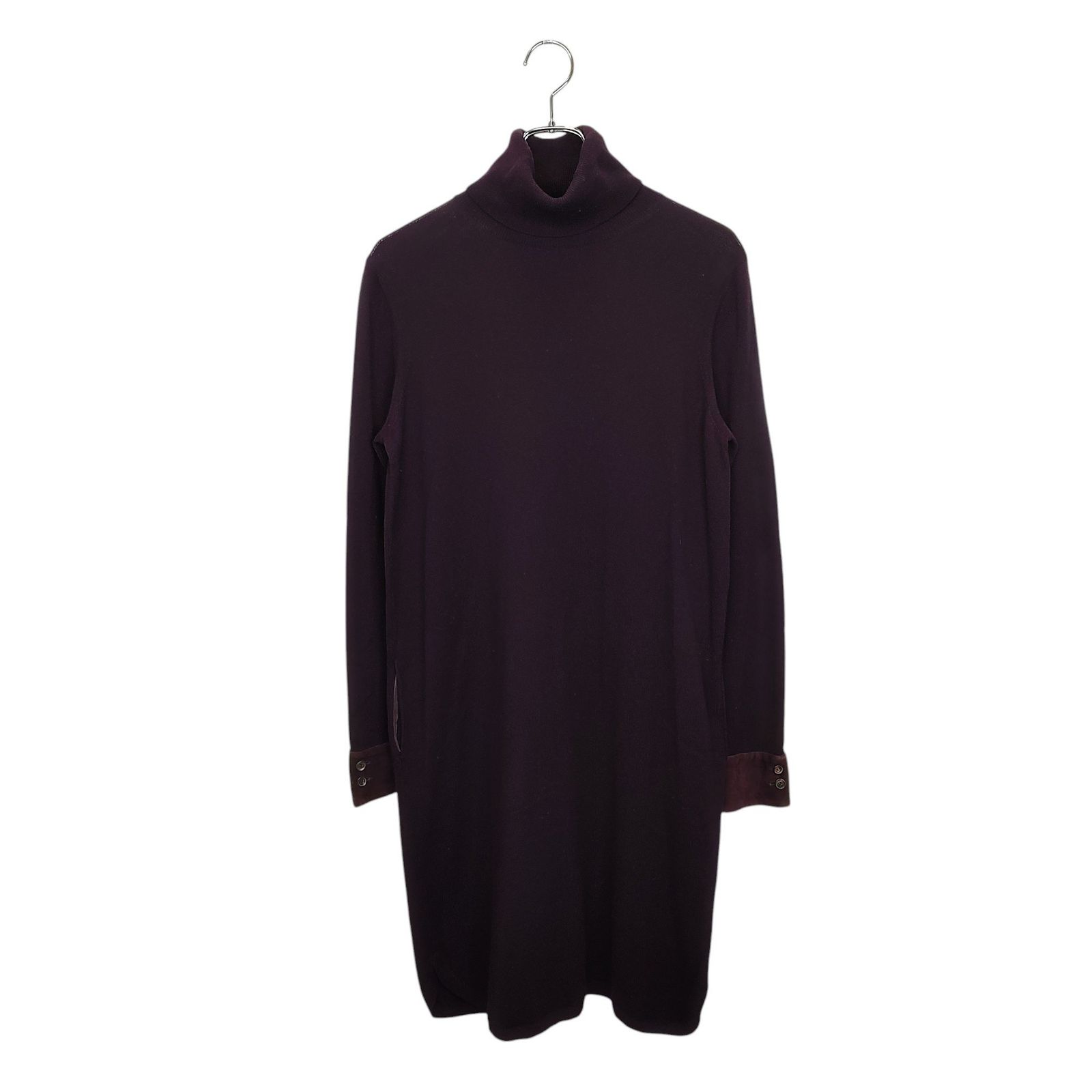 LORO PIANA ロロピアーナ タートルネック カシミヤ ニット ワンピース FAE1394 42 パープル