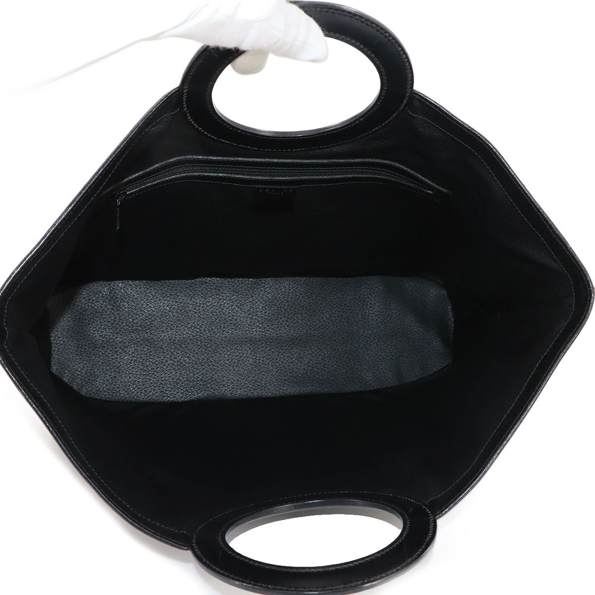セリーヌ CELINE マカダム サークルハンドル ハンド バッグ PVC レザー 