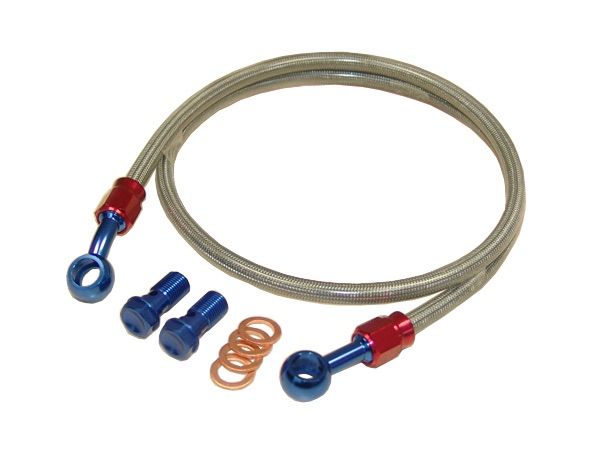 ライブDio/スーパーDio ZX/SR ・ステンメッシュブレーキホース青