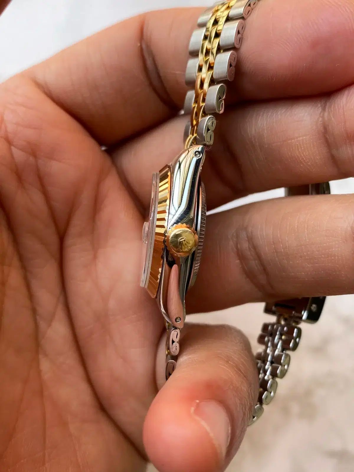  TUDOR チューダー プリンセス 金 テンポイント DATEJUST デイトジャスト コンビ 時計 自動巻き時計 腕時計(アナログ)