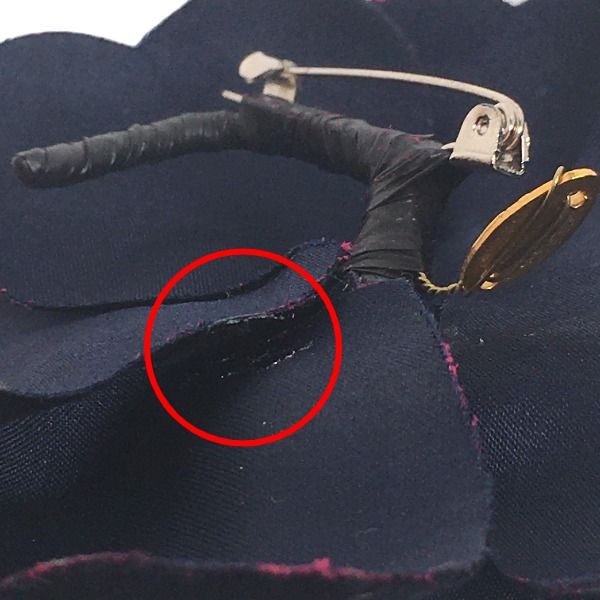 CHANEL シャネル コサージュ ネイビー カメリア CHANEL(シャネル) カメリアコサージュ ネイビー サイズ FREE