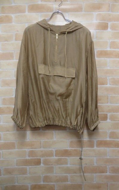 【中古】 Loungedress ラウンジドレス ジップアップブルゾン シアーANORAK パーカー ベージュ F 111381634