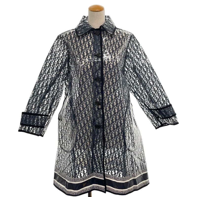 クリスチャン ディオール Christian Dior オブリーク ビニールレインコート 147M39A2116 クリア ネイビー ビニール レディース その他アウター