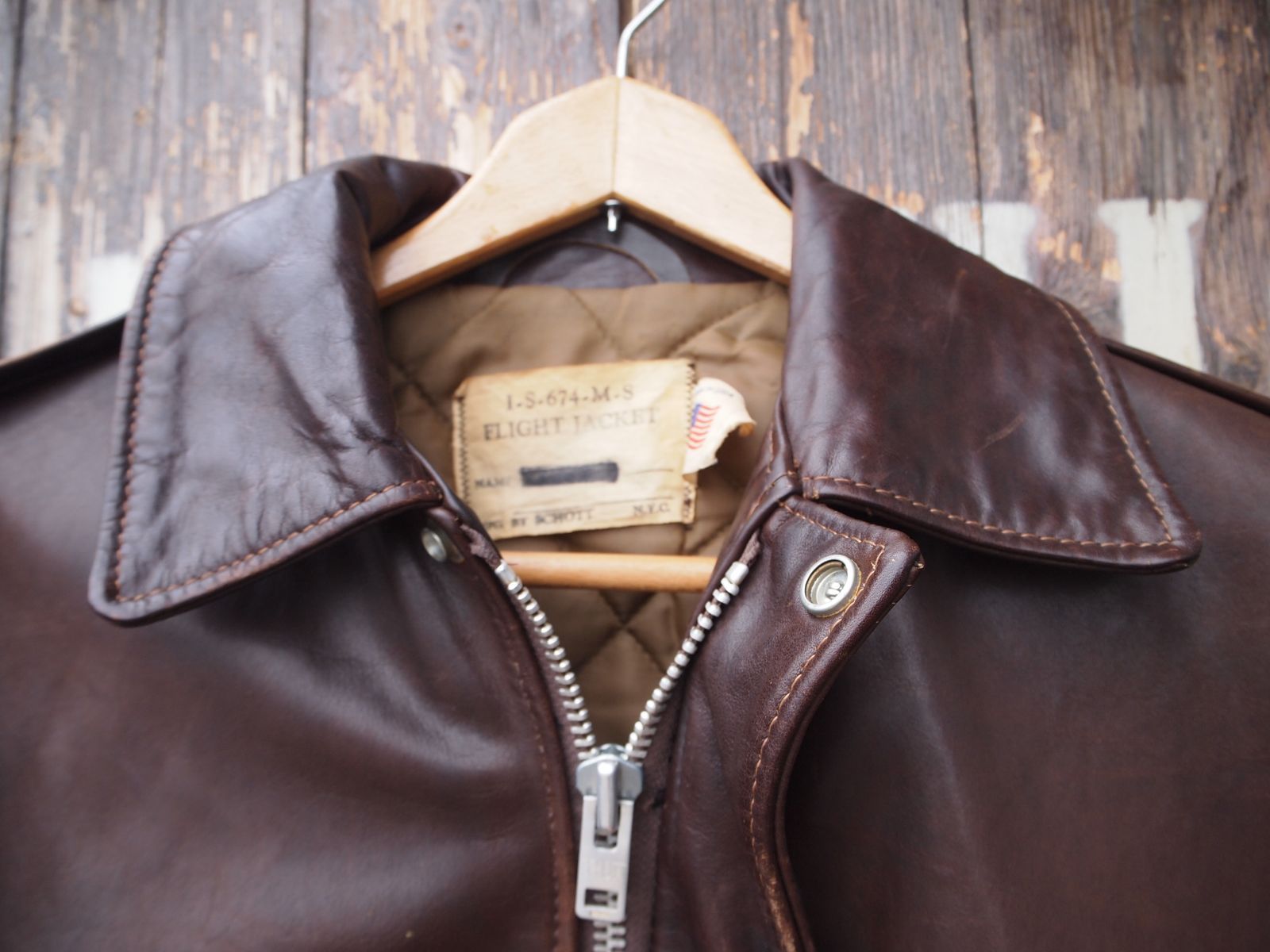 70s Vintage Schott A-2 Leather Jacket ショット ビンテージ フライト