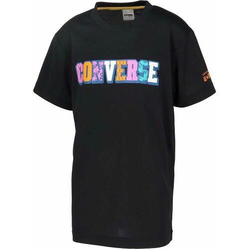 【新品・4営業日で発送】コンバース 4S_JRプリントTシャツ (CB441351) 色 : ブラック／オレンジ サイズ : 150 
