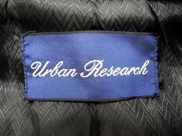 ◇URBAN RESEARCH レザーライダースジャケット  ネックベルト リブニット ブラック 革ジャン  激シブ アーバンリサーチ メンズ