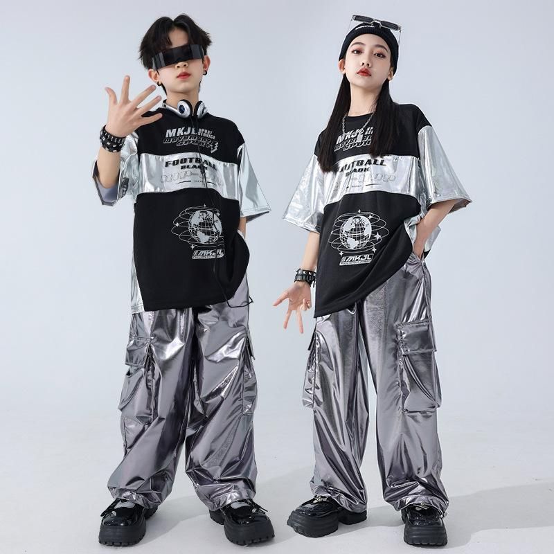 ダンス衣装 トップス HIPHOP ヒップホップ キッズ 原宿系ダンス