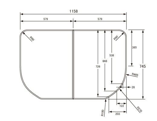 パナソニック Panasonic 松下電工 ナショナル 風呂ふた ふろふた フロフタ 組みふた 745 1158 mm
