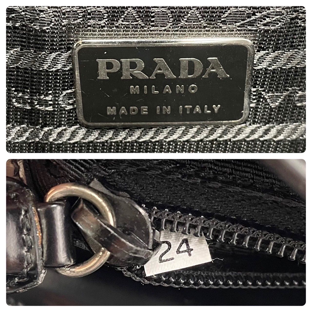 ✨良品✨ PRADA プラダ ハンドバッグ トートバッグ ロゴ型押し 