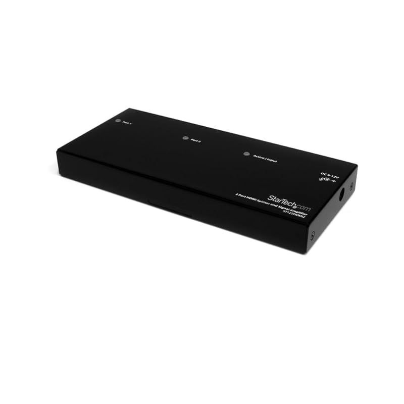 StarTech.com 2出力対応HDMIスプリッター分配器 3.5mmステレオオーディオ対応 1080p|1920x1200 ST122HDMI2 0