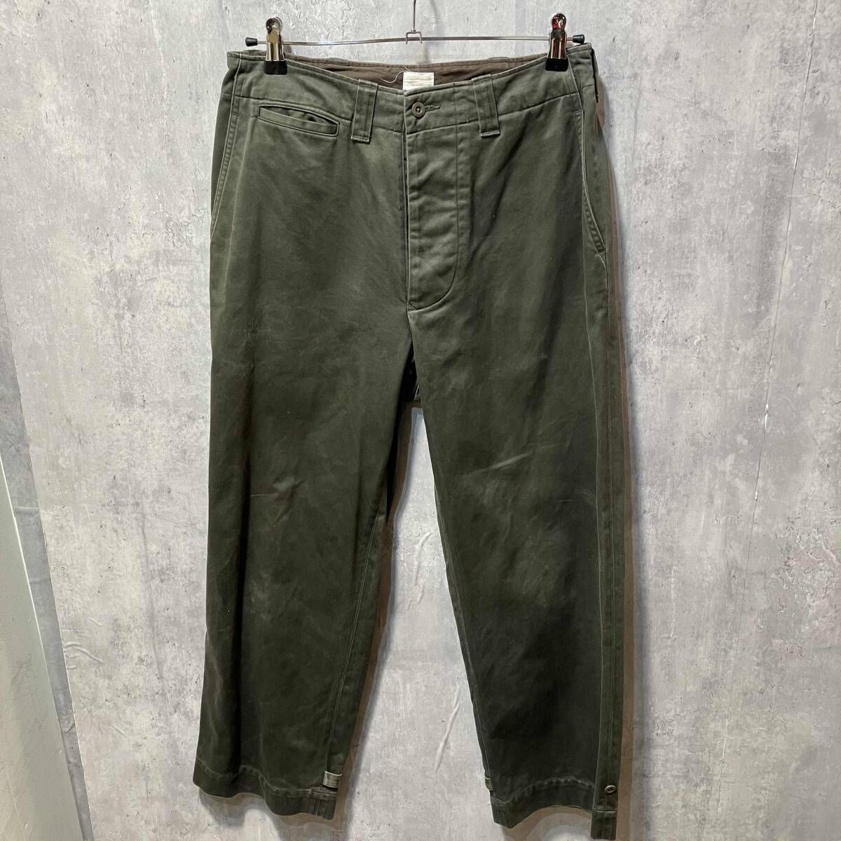 Phlannel ミリタリーチノスラックス ロングパンツ カーキ 2