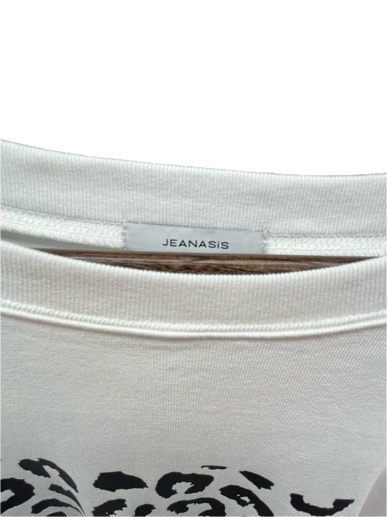 ダメージステッチオーバースウェTEE JEANASIS ▽JEANASIS 【みきのすけ】コラボ ダメージステッチオーバー