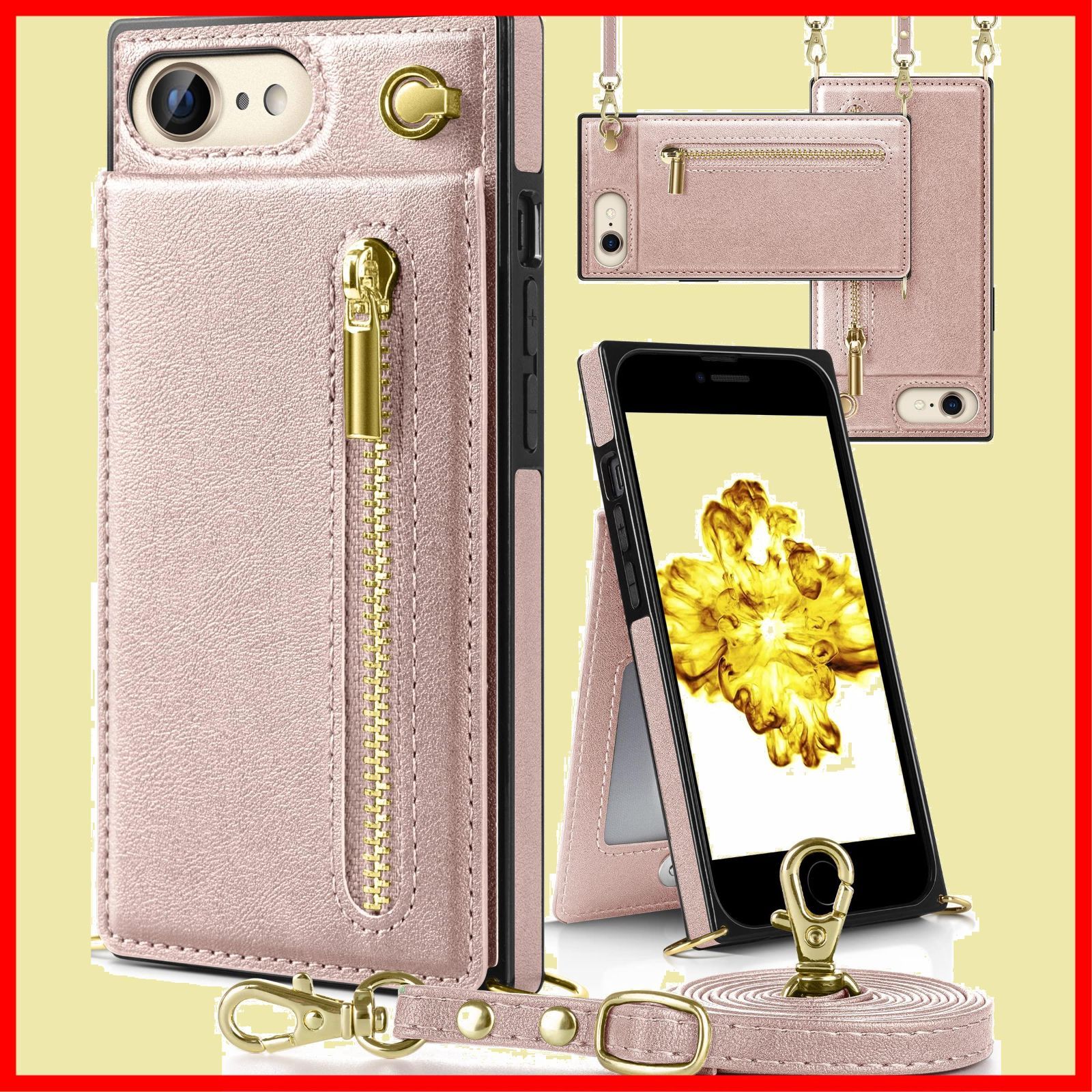 xinyunew Cover per iPhone SE 2020 / iPhone 7/8 Custodia, Pelle PU