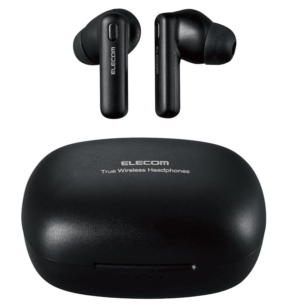 エレコム ワイヤレスイヤホン Bluetooth5.2 ノイズキャンセリング対応 AAC対応 軽量 完全ワイヤレス カナル型 ブラック LBT-TWS13BK