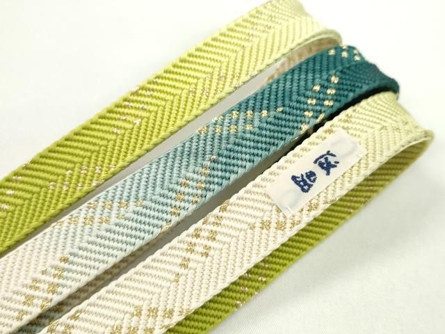 平和屋本店□極上 有職組紐道明 帯締め 笹浪組 金糸 宮内庁御用 国立