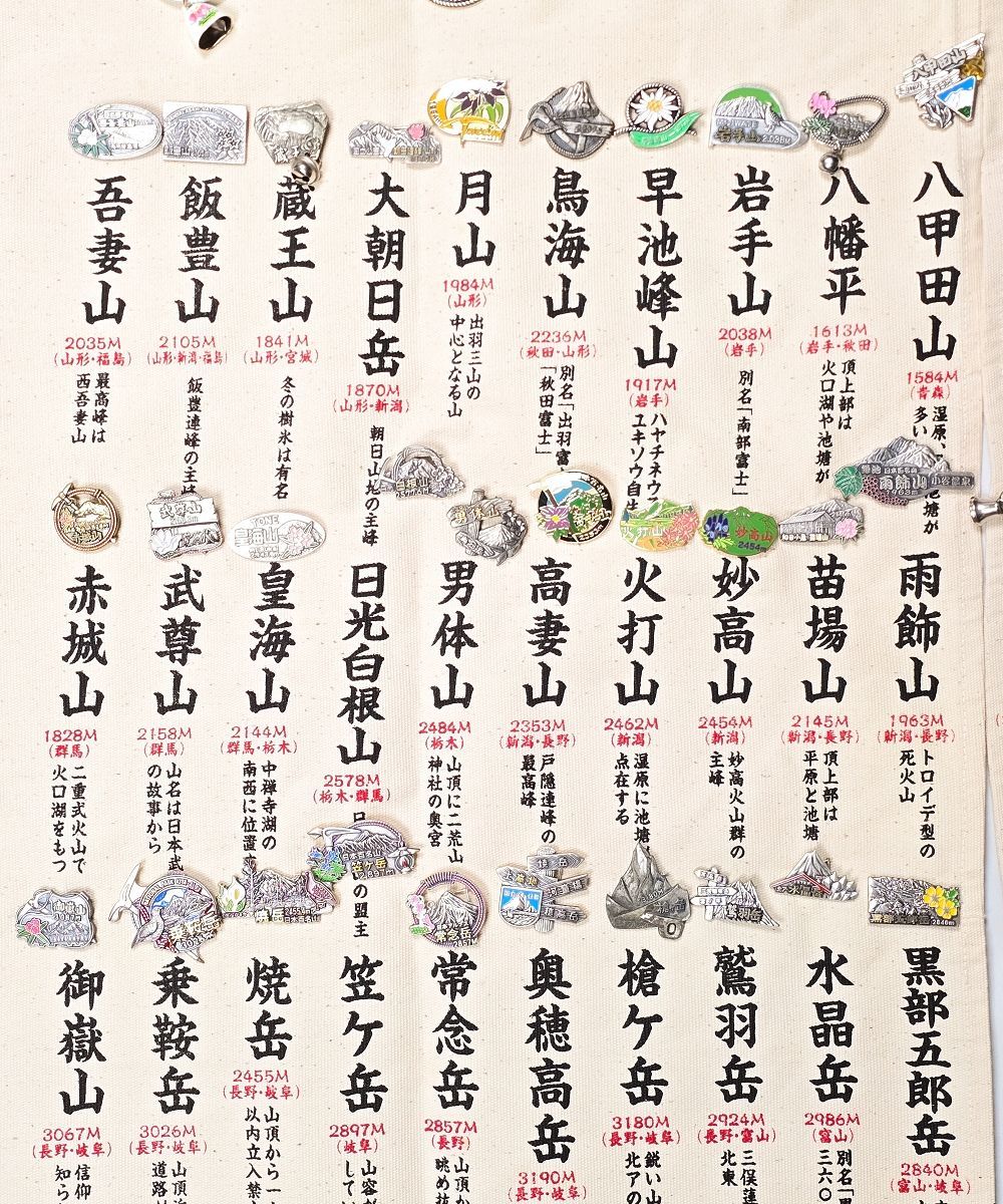 100名山バッジ　セット 日本百名山 登山 山バッジ 100個セット - メルカリ
