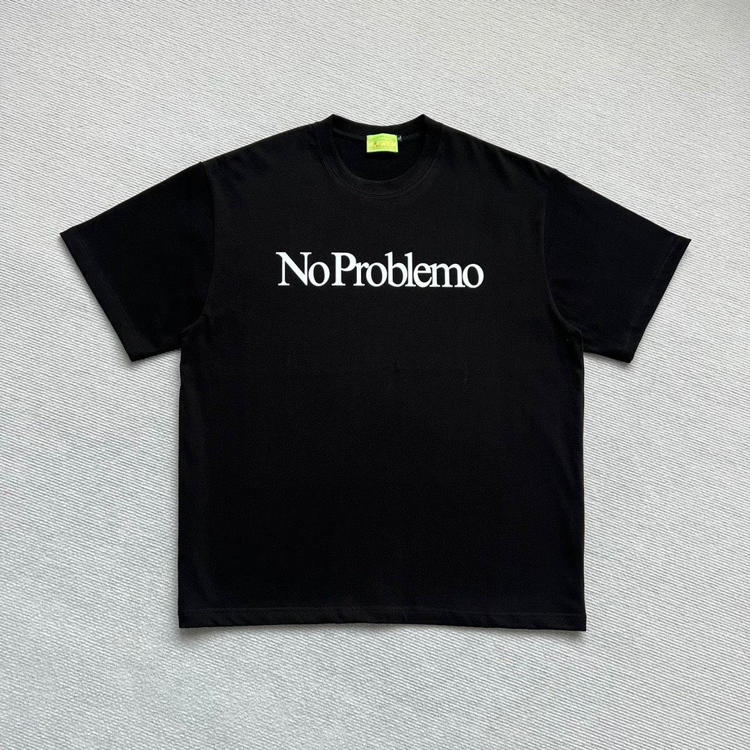 【新品未使用}No Problemoアルファベットプリント半袖Tシャツ男女型です