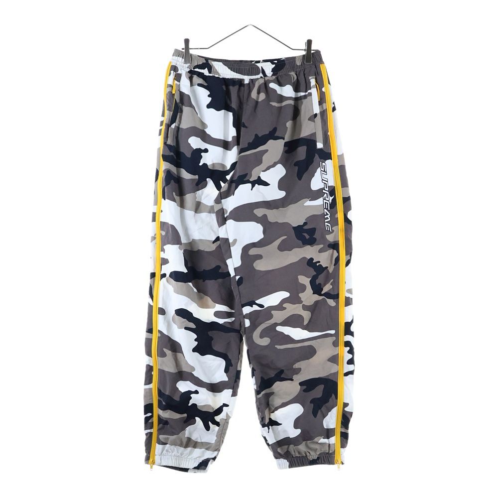 SUPREME シュプリーム 25SS Contrast Zip Warm Up Pants コントラスト ジップ ウォームアップ パンツ スノーカモ ブラック|グレー