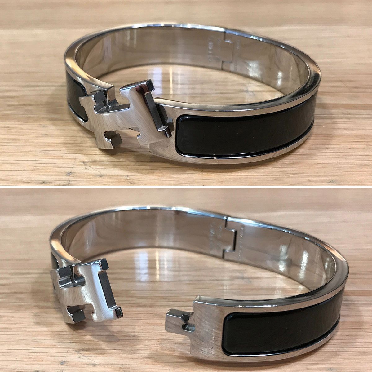 超美品】エルメス クリックH PM クリッククラック ブラック シルバー 