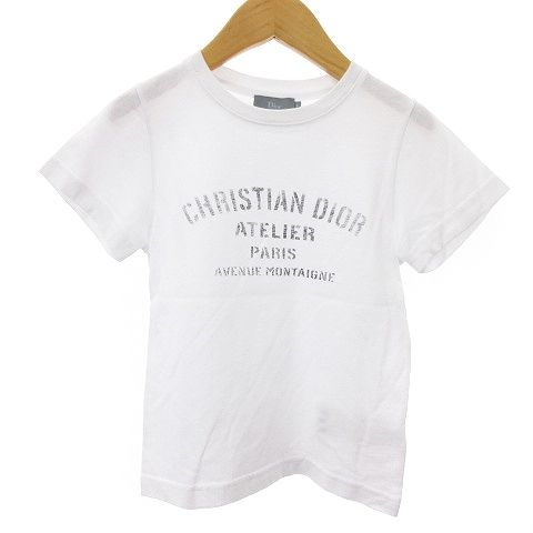 ディオール Dior atelier Tシャツ カットソー 半袖 丸首 クルーネック コットン 白 ホワイト 6 110位 子供服 SM1