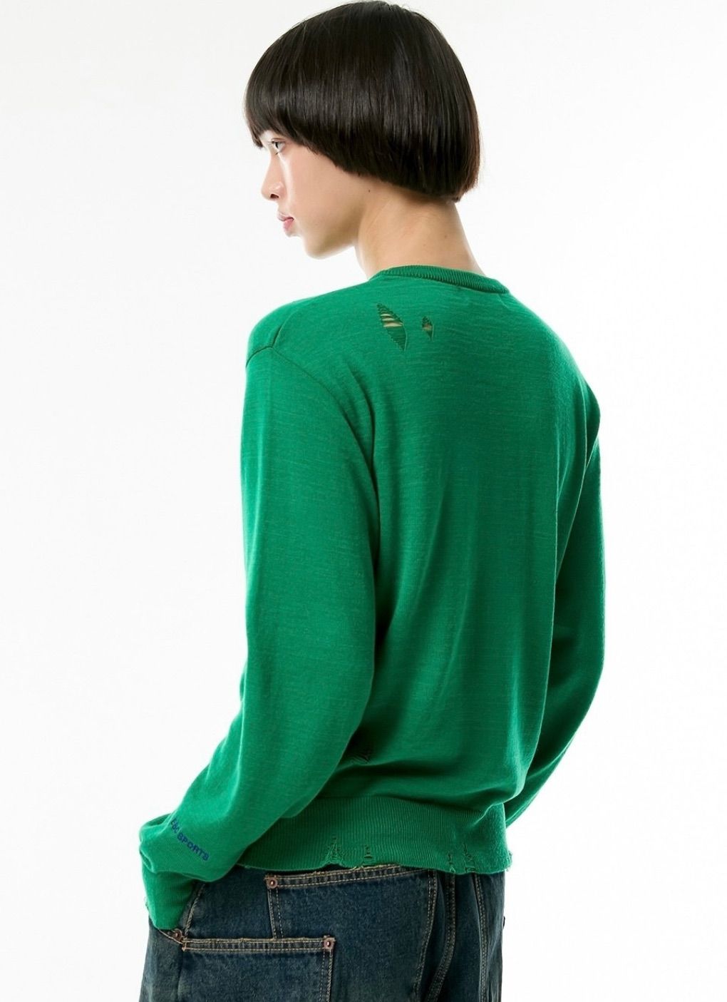 ESC STUDIO】v-neck damage argyle knit - メルカリ