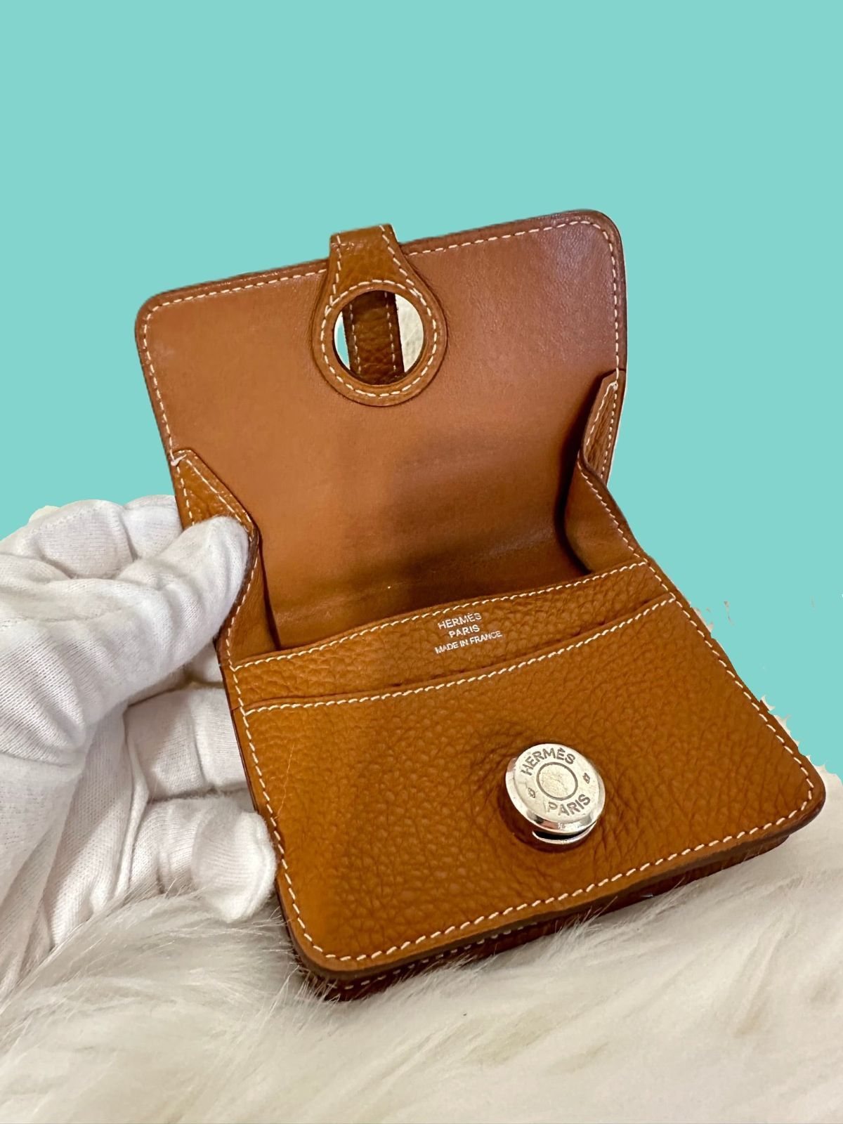 美品】HERMES エルメス ドゴン カードケース ゴールド エバー 美品】HERMES エルメス ドゴン カードケース ゴールド エバー