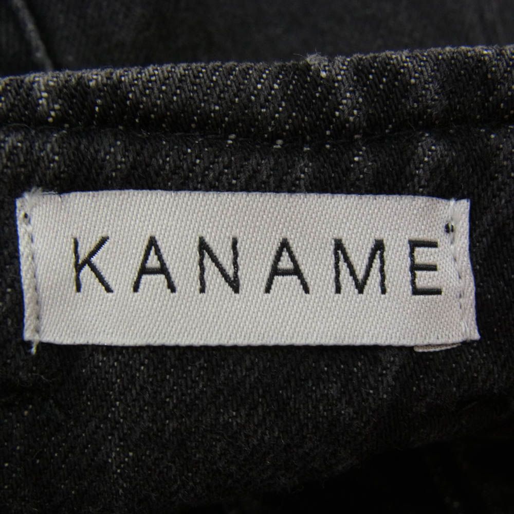 カナメ KANAME ワイド スケバン デニム パンツ ブラック系 L